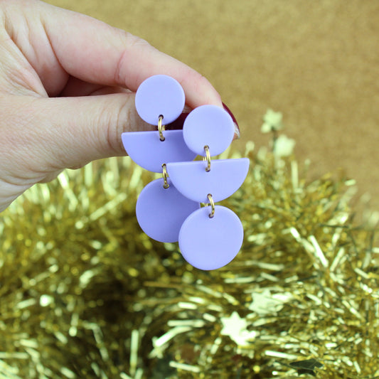 Shapes Ohrringe – flieder - Atelier Anda