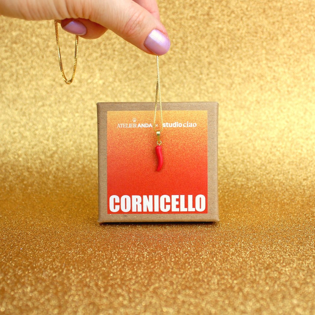 Cornicello Kette | ATELIER ANDA x studio ciao | gold | limited edition - Atelier Anda