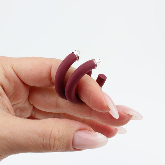 Candy Hoops | Weinrot - Atelier Anda
