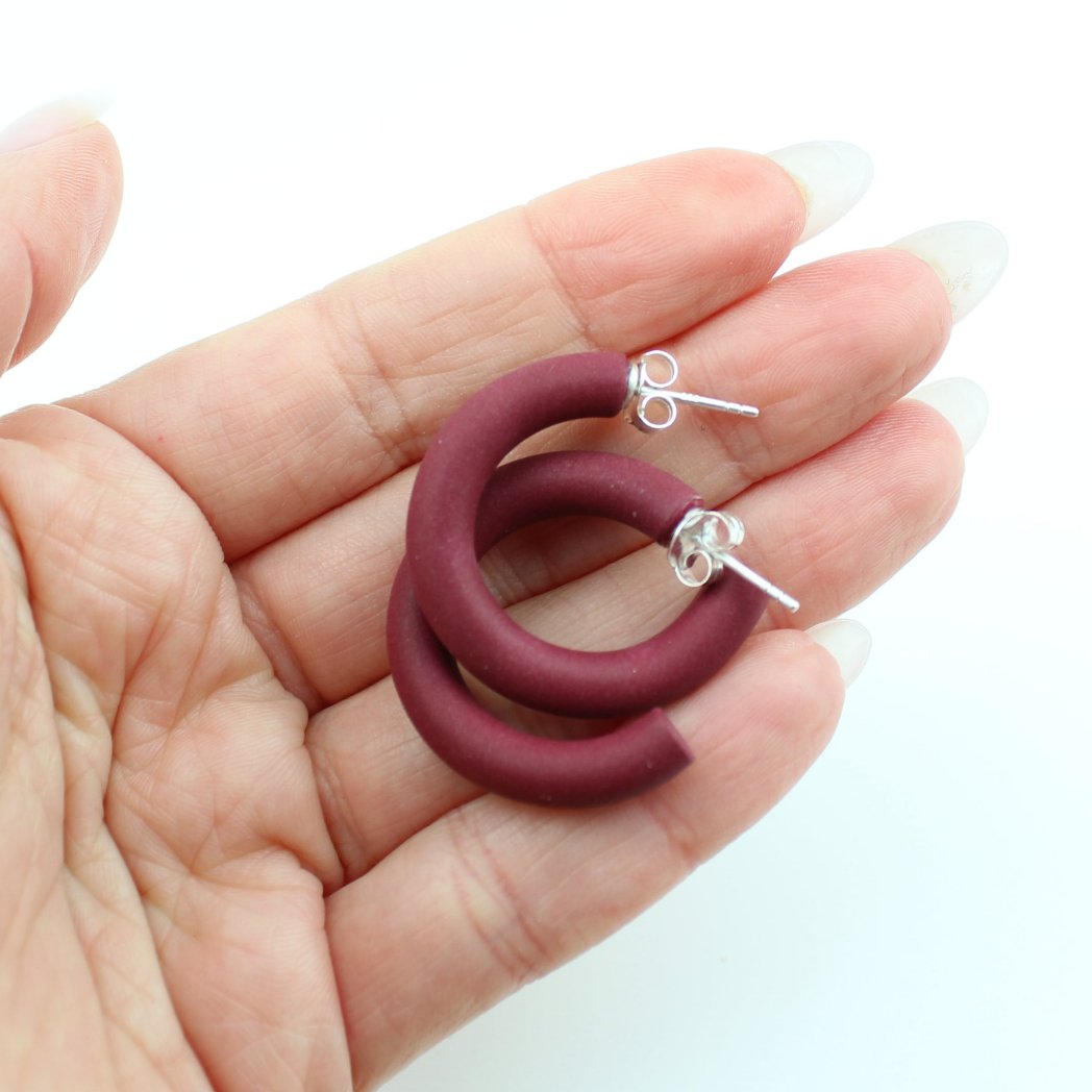 Candy Hoops | Weinrot - Atelier Anda