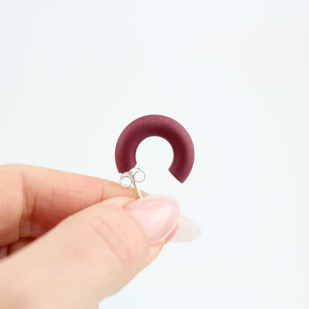 Mini Candy Hoops | Weinrot - Atelier Anda