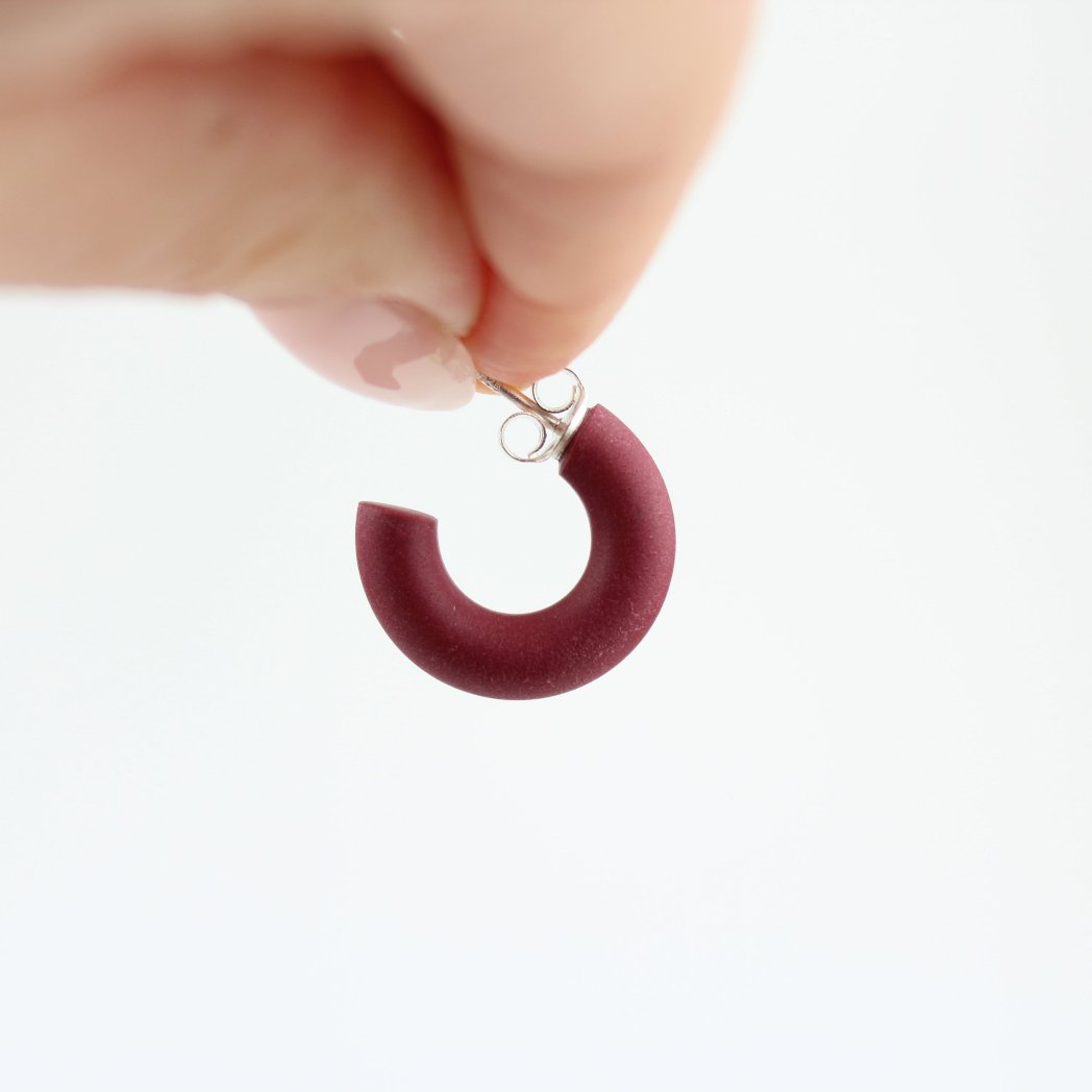 Mini Candy Hoops | Weinrot - Atelier Anda