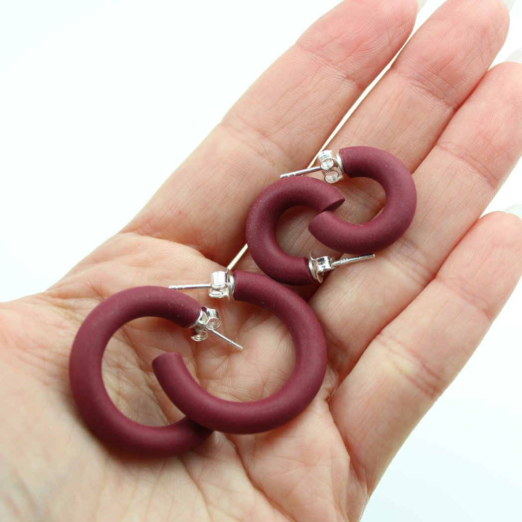 Candy Hoops | Weinrot - Atelier Anda