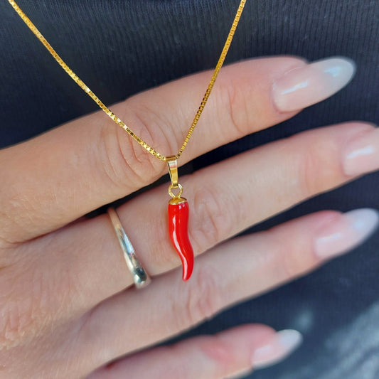 Goldener Cornicello Anhänger