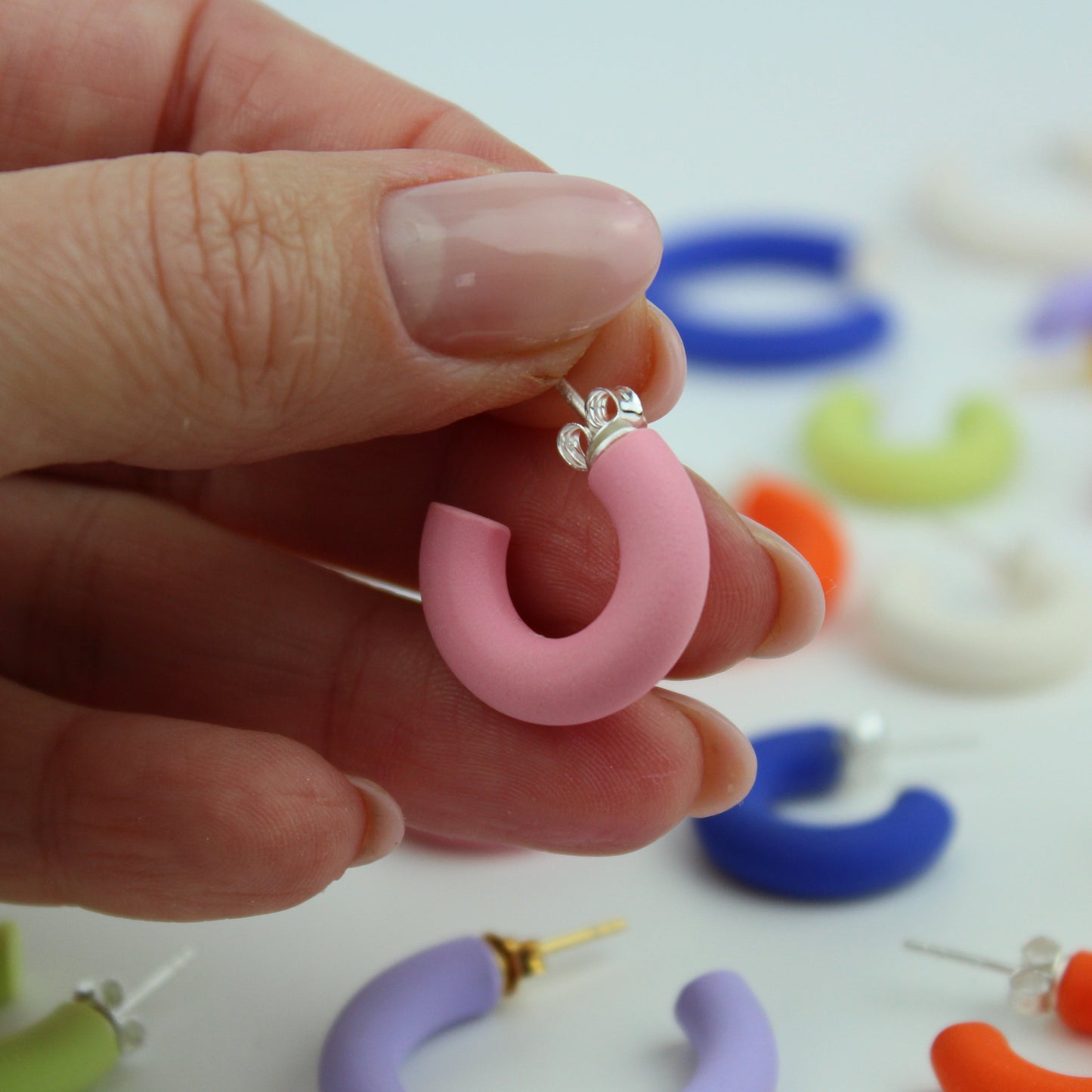 Mini Candy Hoops | Bubblegum pink - Atelier Anda