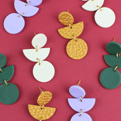 Shapes Ohrringe – weiß - Atelier Anda