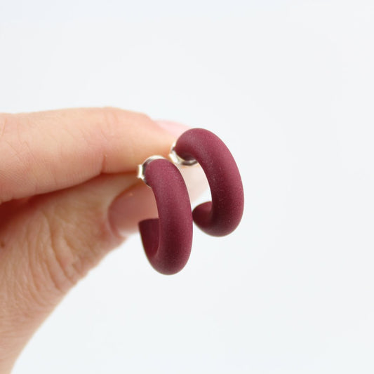 Mini Candy Hoops | Weinrot - Atelier Anda