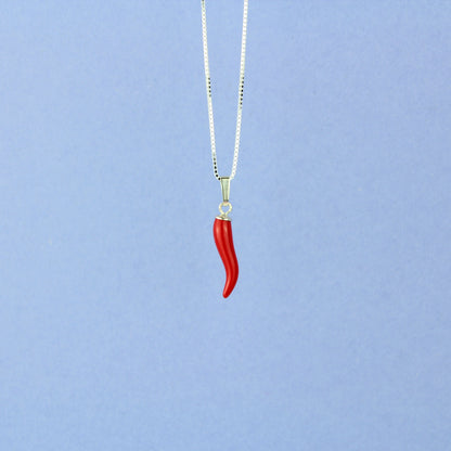Cornicello Anhänger in sllber mit Kette