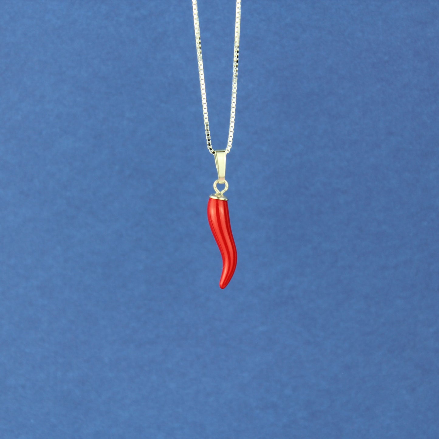 Cornicello Anhänger in sllber mit Kette