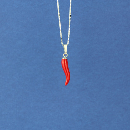 Cornicello Anhänger in sllber mit Kette