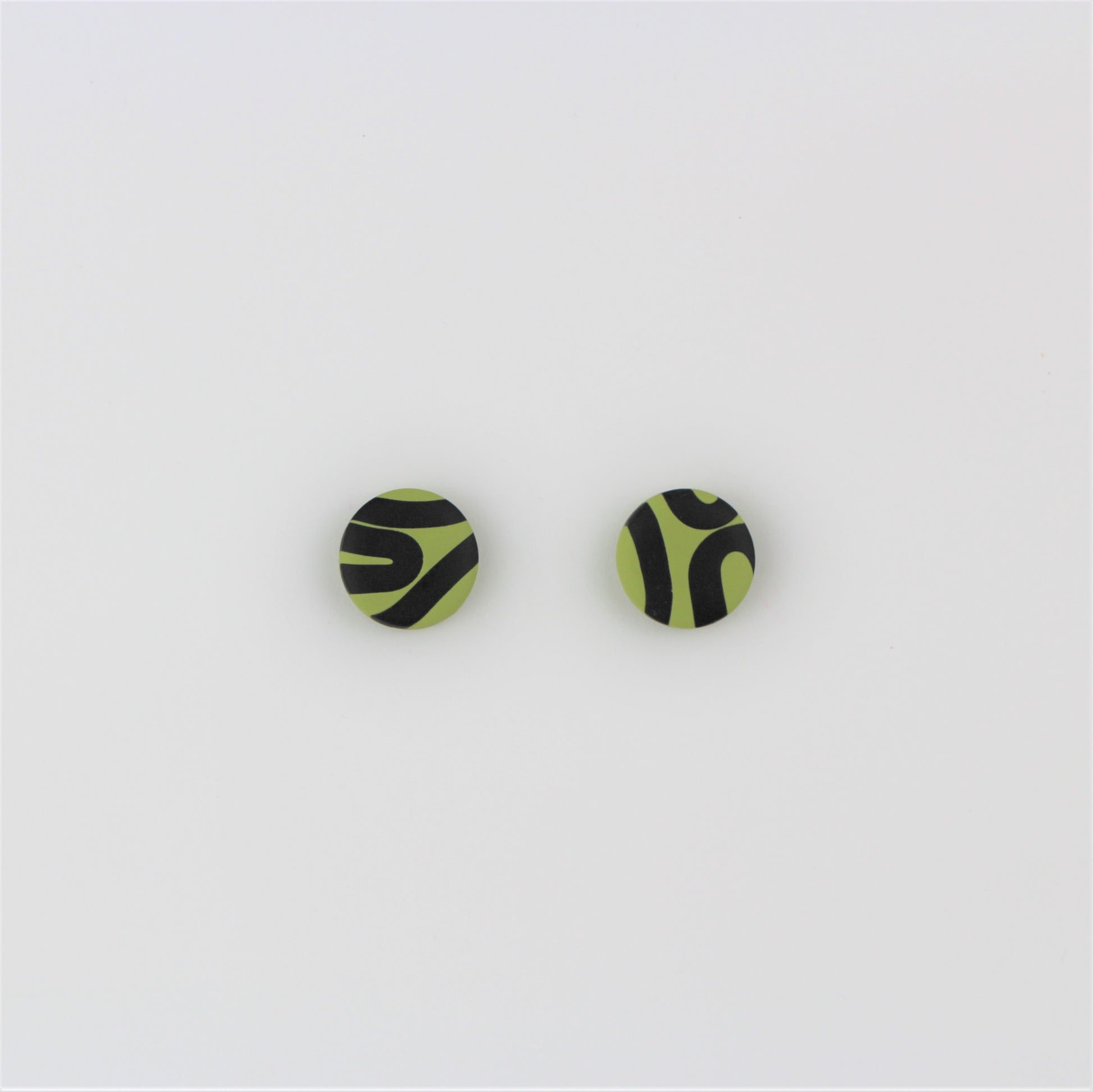 Ohrstecker | grün & schwarz - Atelier Anda