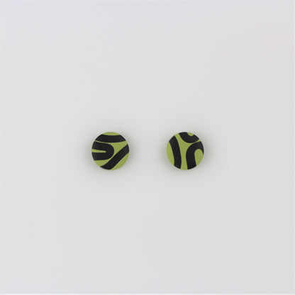 Ohrstecker | grün & schwarz - Atelier Anda