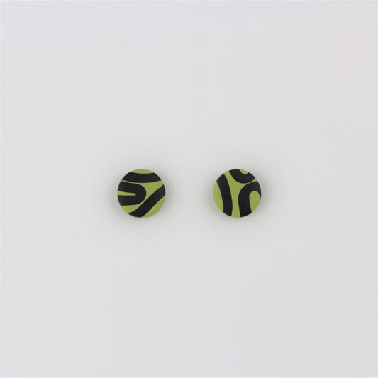 Ohrstecker | grün & schwarz - Atelier Anda